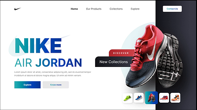 Nike Shoe Landing Page design figma graphic design illustration landing page nike nike shoe shoe ui uidesign uxui web design website