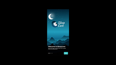 Sleep Care App app branding design figma graphic design illustration landing page sleep uidesign uxui website