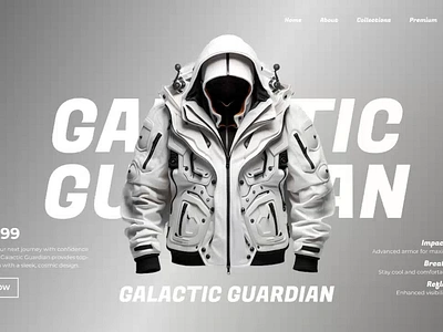 Asto Jacket Parallax Landing Page astro astronaut branding design figma graphic design illustration landing page parallax riding jacket ui uidesign uxui website