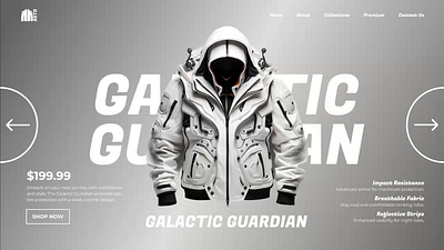 Asto Jacket Parallax Landing Page astro astronaut branding design figma graphic design illustration landing page parallax riding jacket ui uidesign uxui website