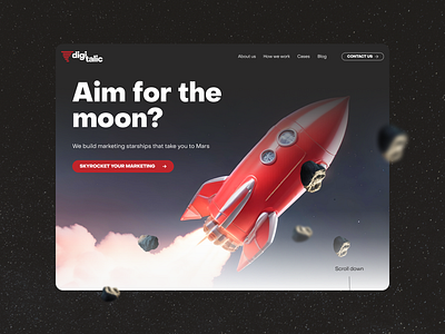 Digitalic - Marketing Agency Website agency branding design marketing agency rocket saas space ui web design