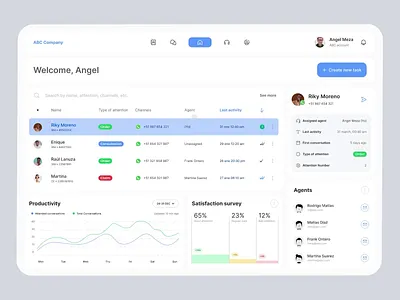 CRM dashboard UI/UX Design animation crm dashboard dashboard ui design interaction motion graphics motion web responsive web ui ui web user experience user inerface ux