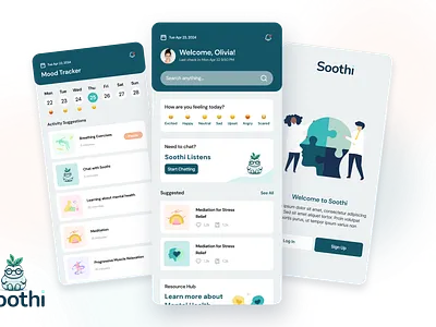 Soothi Mood Journal ai mental health mental health app mobile app therapist therapy therapy app