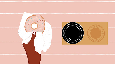 Donut animation design illustration motion graphics