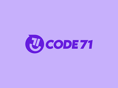 Code71 App Logo app branding creative emoji graphic design logo minimal mobile