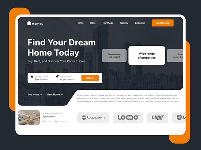 Real Estate branding design figma graphic design illustration landing page real estate ui uidesign uxui website