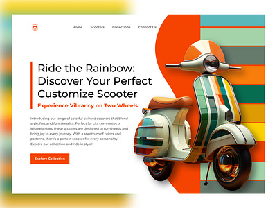 Customize Scooter branding design figma graphic design illustration landing page scooter ui uidesign uxui website