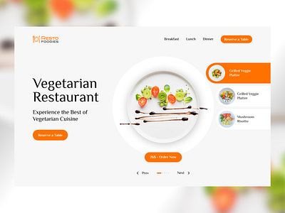 Veg Restaurant branding design figma food graphic design illustration landing page restaurant ui uidesign uxui vegrestaurant website