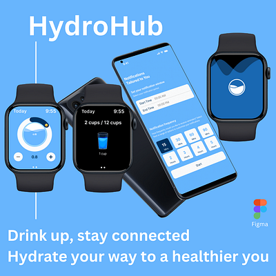 HydroHub design figma mobile watch