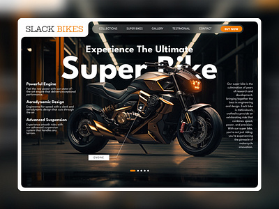 Super Bikes Landing Page bike figma graphic design landing page modern superbike uidesign uxui website