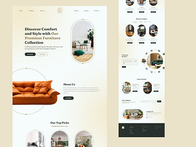 Fern Furniture Store branding design figma furniture graphic design home products illustration landing page ui uidesign uxui website