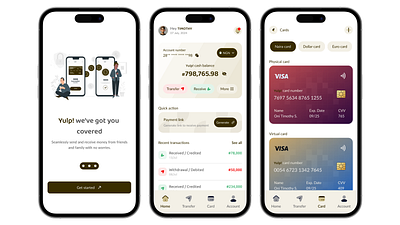 Yulp! app bank mobile ui ux