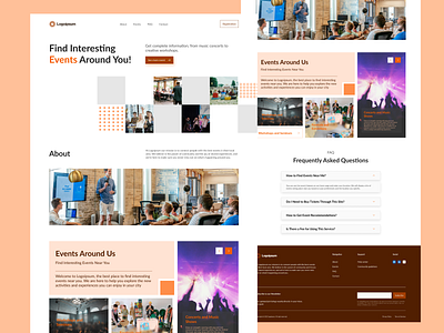 Events Website Concept design figma ui uidesign uiux ux webdesign