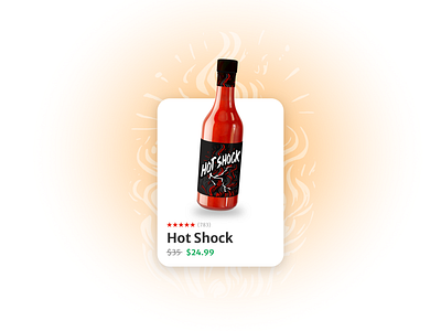 Hot Shock - Ecommerce Product Card card concept ecommerce hot shock label product sauce shop