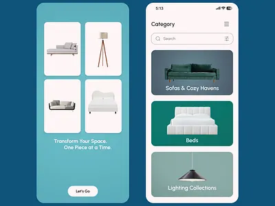 A mobile application for furnitures 🪑 🎨 application e commerce furniture graphics design light living ui uidesign uiux ux wood