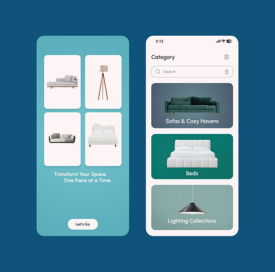 A mobile application for furnitures 🪑 🎨 application e commerce furniture graphics design light living ui uidesign uiux ux wood