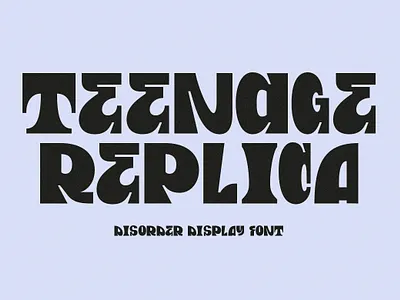 Teenage Replica - Disorder Display Font alphabet branding decorative design disorder display font fonts illustration logo logotype merchandise retro sans sansserif serif type typeface ui vintage