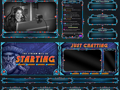 Witcher Stream Overlay Package withcer alerts