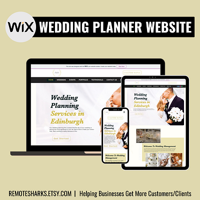 WIX Wedding Planner Template, Event Planner Template wix website design template