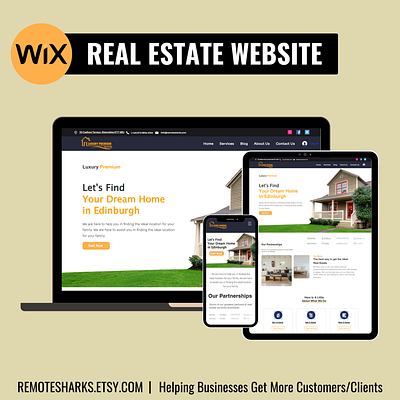 WIX Realtor Template, Real Estate Website Template wix website design template