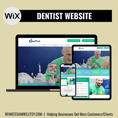 WIX Dentist Website Design, Dental Clinic Website Template wix website design template