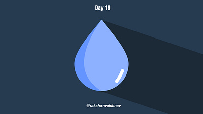 Day 19 of the Daily flat design challenge on water droplet challenge design droplet flat design illustration illustrator shadow water