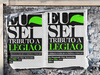 Eu Sei 2ink legiao urbana montevideo poster poster design type uruguay