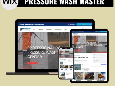 WIX Power & Pressure Washing Website Design Template wix website design template