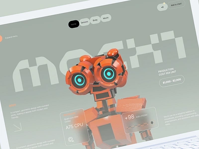 Humanoid Robotics Website 3d animation design development future graphic landing mobile page product robotics technology typography ui user experience user interface ux web web design website