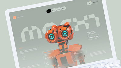 Humanoid Robotics Website 3d animation design development future graphic landing mobile page product robotics technology typography ui user experience user interface ux web web design website