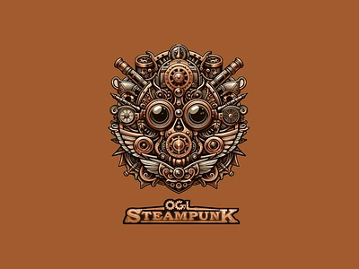 Steampunk-Just-For-Fun-01-1600 app branding design graphic design illustration logo logos typography ui vector