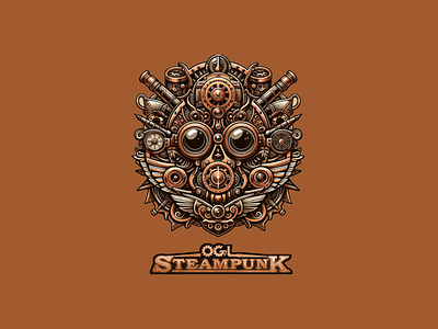 Steampunk-Just-For-Fun-01-1600 app branding design graphic design illustration logo logos typography ui vector