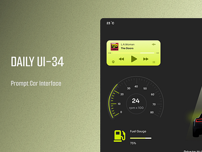 Daily UI-034-Automotive Interface car interface challenge daily ui challenge ui ui design