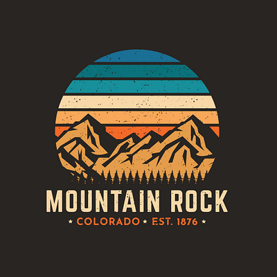 Mountain Rock Colorado! adventure adventure awaits adventure logo adventure travel brand designer branding graphic designer illustration artist logo designer logo ideas logo maker mountain mountaineer outdoor outdoor logo outdoors tshirt tshirt designer