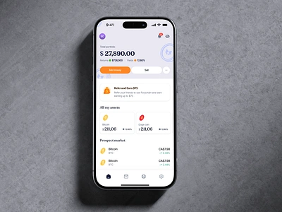 Foxchain: Cryptocurrency Exchange Mobile App - Homepage 🪙 app design binance bitcoin blockchain btc crypto crypto wallet cryptocurrency eth fintech ios mobile mobile app product design trade trading ui ux wallet web3