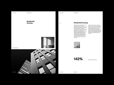 0025-REALESTATE_PRINT agency architecture black branding design grid layout lines minimal minimalist monochrome print real estate white