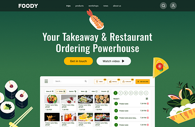 Food POS app landing page app application artwork branding bright dashboard desidn digital ill illustration landing page pos ui user ux vector webdesign website