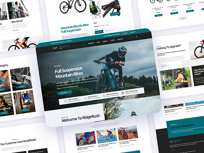 RidgeRush Bikes | E-Commerce Website | UX/UI Design branding cycles store website e commerce website figma design home page design interaction design product page design store website design ui ux ux ui design web design website design