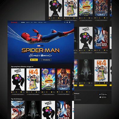 Cinemax branding graphic design ui