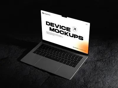 MacBook Air Mockup on Rock 3d branding device mockup digital mockup graphic design landing page laptop mockup macbook macbookair mockup professionalmockup ui ux website mockup