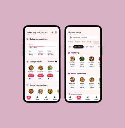 YUMEE - Plan your meals, track your diet and build good habits graphic design ui