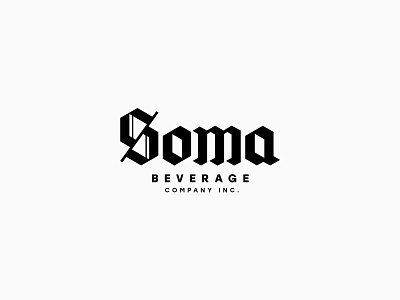 Soma Beverage 🍺 alcohol beer beverage blackletter brand identity branding brewery brewing design drink graphic design illustration jeffrey dirkse logo logo design logotype type design typography vector visual identity