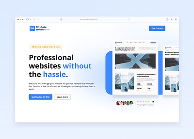 Website Builder: Web design - Hero Section branding design design concept hero section ui ux