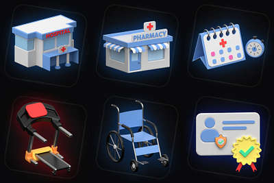 Check out my newly published 3D Medical & Healthcare Icons 3d 3d render graphic design health healthcare houdini icon icon design illustration medical render