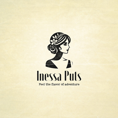 Inessa Puts Logo Design girl logo graphic design logo logo design logotype portrait queen queen logo