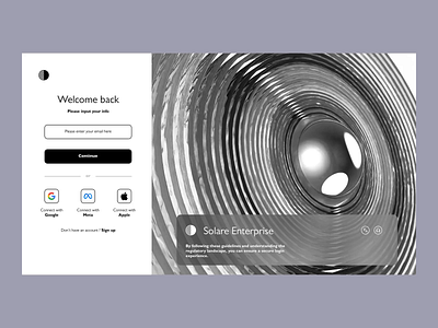 Solare Enterprise SaaS Login Page 3d animation clean colorpalette enterprisesaas formdesign illustrations interaction login loginpage moderndesign motion graphics saasdesign security space ui ux web webapp webdesign