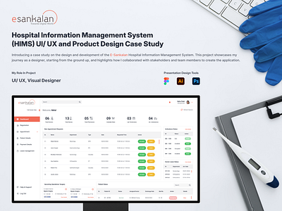 E-Sankalan Hospital Information Management System UI case study case study dashboard design healthcare hims product design ui ux