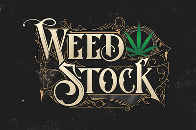 "WeedStock" | Logo branding design graphic design illustration lettering logo typography vector