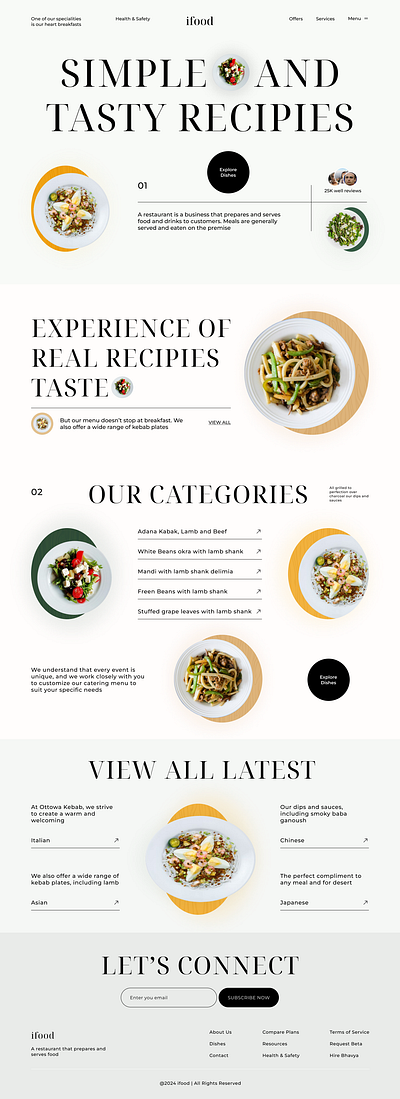 UI Mockup - Restaurant Website design ui ui design