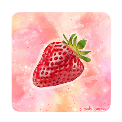 Strawberry Illustration adobe art design digital art digital illustration graphic design illustration krita